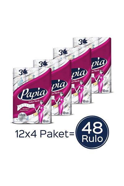 Papia Jumbo Pack 48 Rolls - Decor Paper Towels