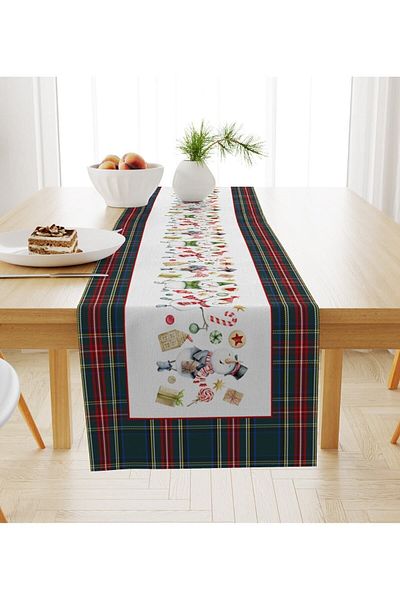 Evmila New Year's Themed Velvet Runner