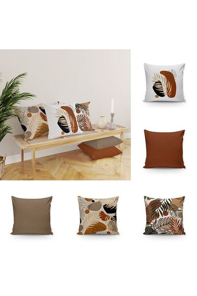 Evmila Set de 5 huse de pernă decorative