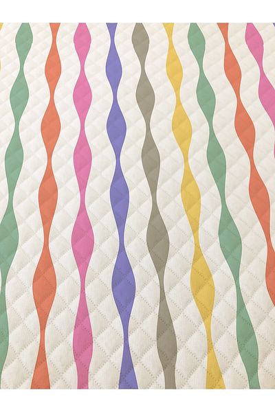 Evmila Modern Pattern Double Printed Pique (200x220 Cm) Colorful