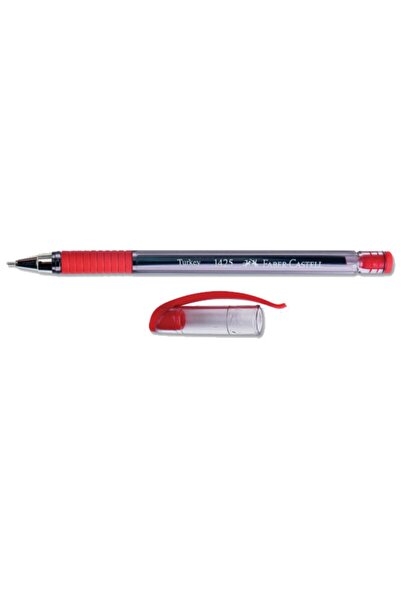 Faber Castell Faber-Castell 1425 Red Needle Point Ballpoint Pen - 10 Pieces 5...