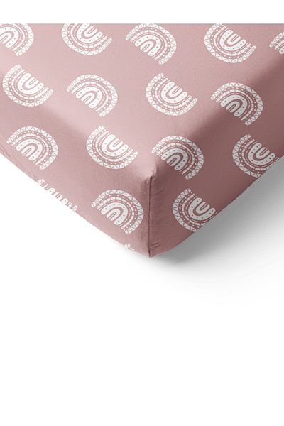 Evmila Rainbow Patterned Printed Single Elastic Sheet Set