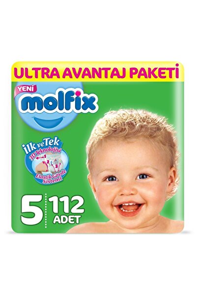 Molfix Bebek Bezi 5 Beden Junior Ultra Avantaj Paketi 112 Adet