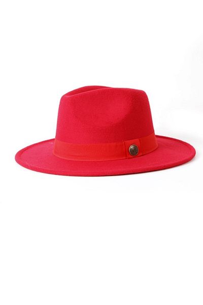 Çalıkuşu Fedora Hat Hard Cowboy Hat Red Fedora11