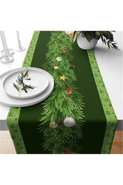 Evmila New Year's Themed Velvet Runner