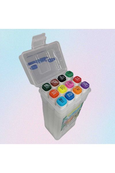 LRS STORE High Quality Professional Marker - Double Tafli, Felted Paint Pen, 12 Touch Room Two Nip