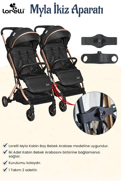 LORELLİ Lorelli Myla Cabin Baby Stroller Twin Attachment