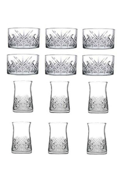 Paşabahçe Timeless 12 Piece Presentation Tea Set