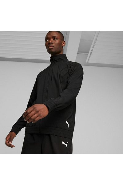 Puma Мъжко черно тъкано яке - с пълен цип