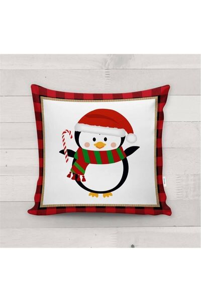 Evmila Novogodišnji specijalni pingvin Sa deznom Somot Navlaka za jastuk