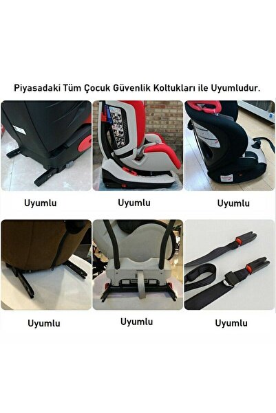 Lüx Ofis Isofix Oto Koltuğu Aparatı(METAL 4MM KALINLIKTA) Çoğu Araca Uygun Ve Kılavuz Plastiği
