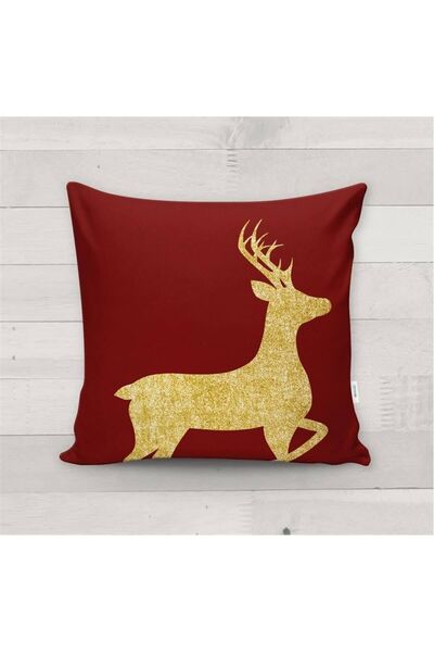 Evmila Novogodišnji specijalni jelen Sa deznom Somot Navlaka za jastuk