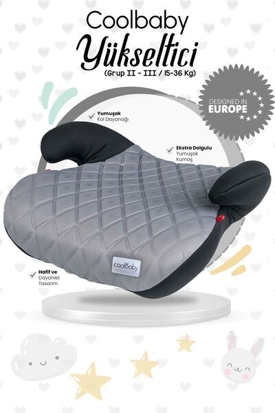 CoolBaby Coolbaby Oto Koltuğu Yükseltici - Gri
