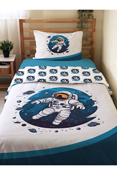 Evmila 2-paket Jednokrevetno Set posteljine - Dvostrano Astronaut Sa deznom ,...