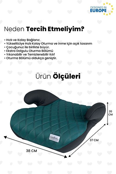 CoolBaby Coolbaby Oto Koltuğu Yükseltici - Yeşil