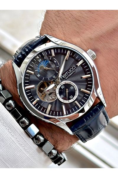 Ferrucci Automatic Men's Wristwatch - FCF.03343FK.02 Leather Band
