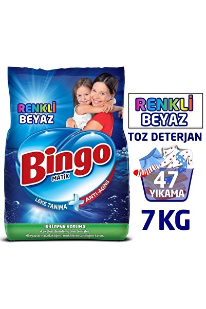 Bingo Renkli & Beyaz Toz Çamaşır Deterjanı 6 kg