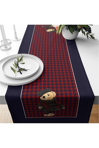 Evmila Teddy Patterned Velvet Runner
