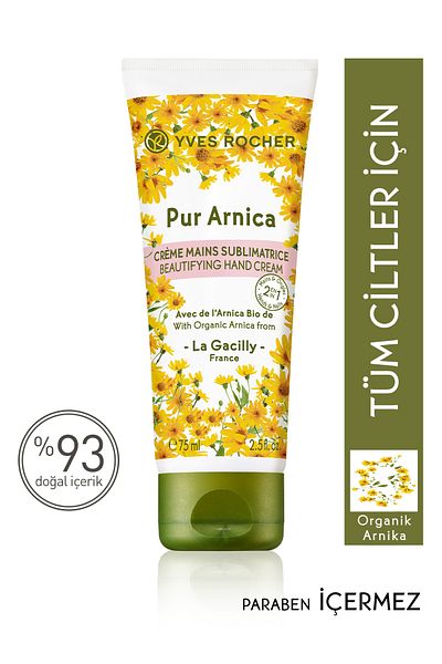 Yves Rocher Arnica and Shea Cream - Rejuvenating and Renewing, Pur Hand and Nail - 75 ml