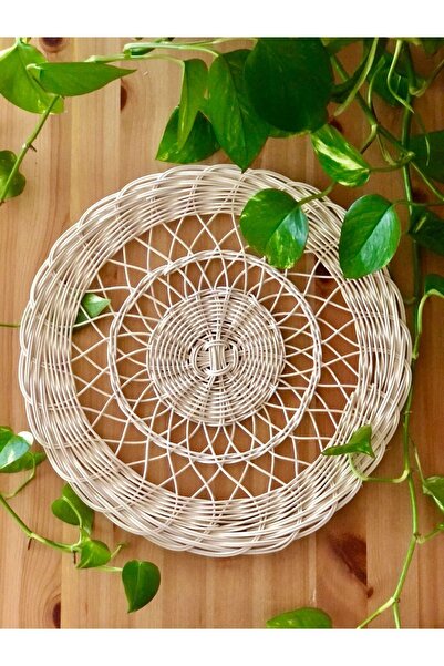 Veneris Design Rattan Bambu Hasır Supla Ve Duvar Sepeti, Bambu Duvar Dekoru