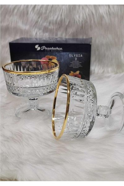 Paşabahçe 51749 Gold Elysia Ice Cream Bowl 4 Pieces