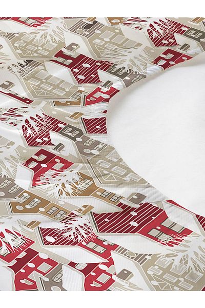 Evmila New Year's Special Pattern Printed Single Elastic Sheet Set