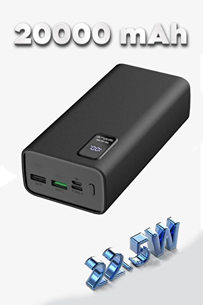TECHNOMEN 20.000 Mah Hızlı Şarj Özellikli Dijital Göstergeli Powerbank Taşına...