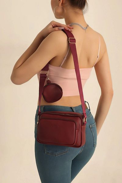 citycenterfashion Geantă de umăr încrucișată din piele artificială pentru femei cu portofel cty-lbn-9237