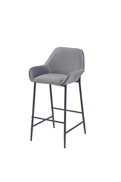 Pİ MOBİLYA 1 Adet Lorin Ada Mutfak Ve Bar Sandalyesi - Bar Taburesi - Silineb...