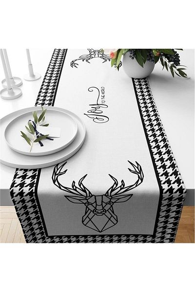 Evmila Anul Nou Special Deer Pattern Runner