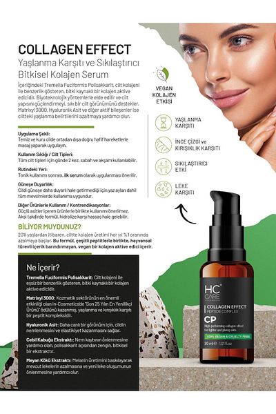 HC Care 30 Ml. Collagen Anti-Aging - Std Collagen Effect Vegan Serum, Classic