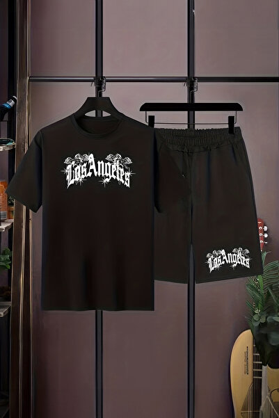 MYADA Los Angeles Printed Unisex Kids Set - Crew Neck, Elastic Shorts, Σετ 2 ...