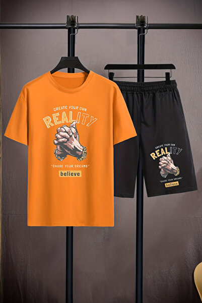 MYADA Reality Printed Παιδικό Σετ 2 τεμαχίων - Crew Neck, Elastic Shorts, 20545