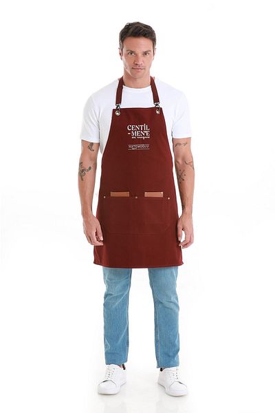 Hatemoğlu Claret Red Gentleman Kitchen Apron