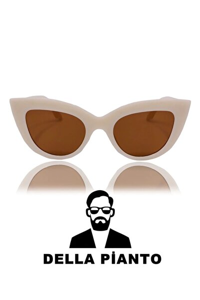 Della Pianto Women's Cream Cat Eye Sunglasses
