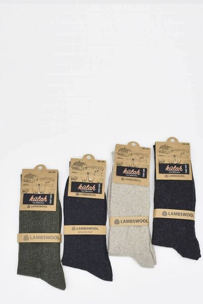Külah Ανδρικές μάλλινες κάλτσες 4 ζευγαριών 40-44