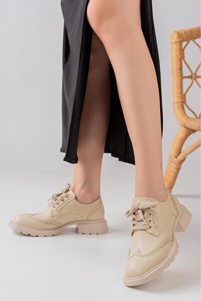 AurorabyKaderCelik Kadın Günlük Kare Burun Loafer Ayakkabı