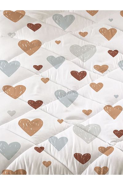 Evmila Rainbow Patterned Quilted Quilt, Single Sleeping Set