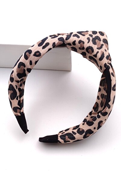 AXE SPORTSWEAR Bandă de păr pentru femei cu model leopard - coroană cu noduri