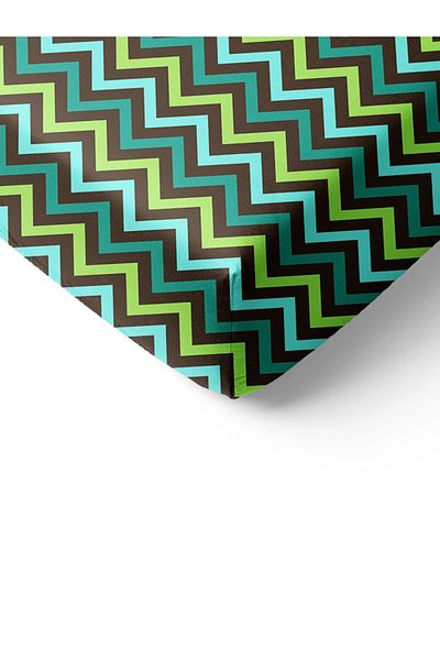 Evmila Line Patterned Printed Single Elastic Sheet Set