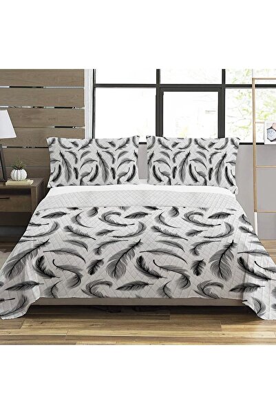 Evmila Soyut Desen Çift Kişilik Baskılı Pike (200x220 Cm)