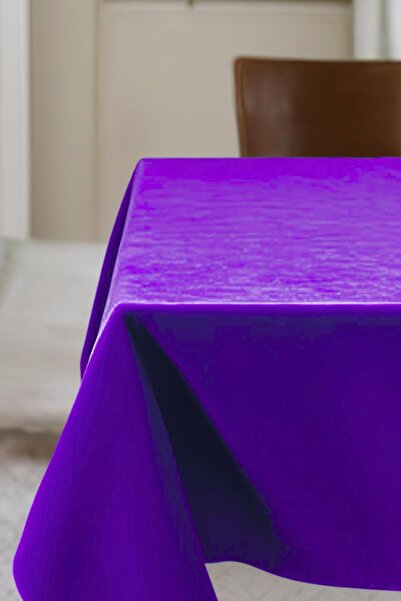 Cortibo Barcelona Purple Velvet Textured Tablecloth