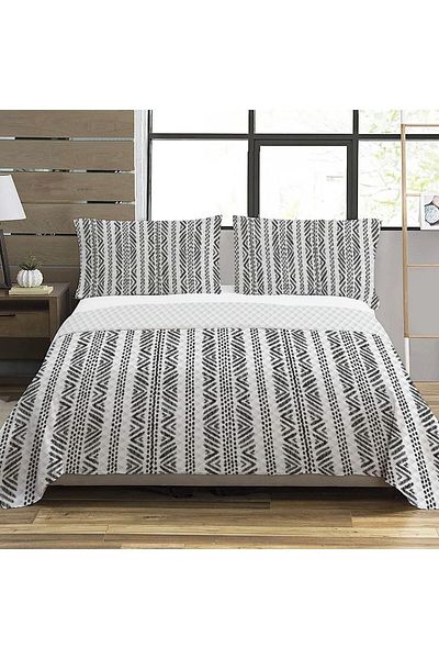 Evmila Modern Pattern Double Printed Pique (200x220 Cm) Colorful