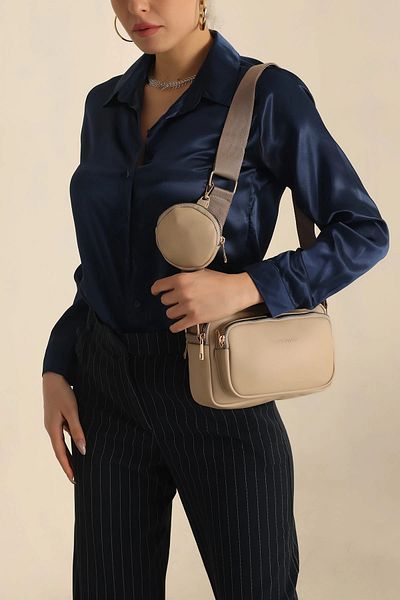 citycenterfashion Geantă de umăr încrucișată din piele artificială pentru femei cu portofel cty-lbn-9237