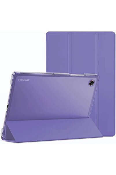 TEKNETSTORE Samsung Galaxy Tab A8 Sm-x200 10.5 Inç Tablet Uyumlu Standlı Akıllı Kılıf Smart Cover Lila