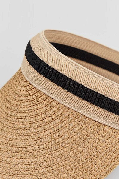 Dilvin Women's Camel Straw Visor Hat 186A01566