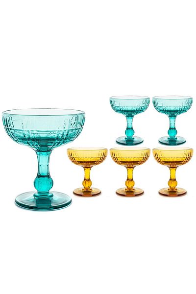 Mikasa Moor Amber 6-Piece Blue Ice Cream Bowl - 11x12cm