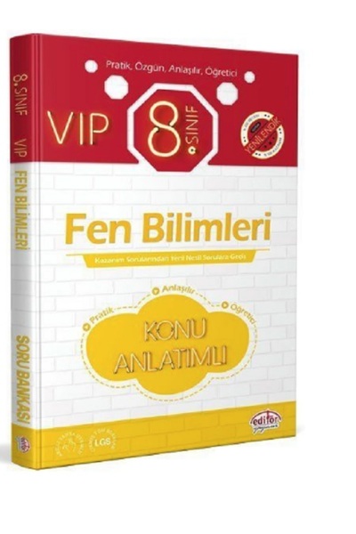 Editör Yayınevi Editör Yayınları 8.Sınıf VIP Fen Bilimleri Konu Anlatımı