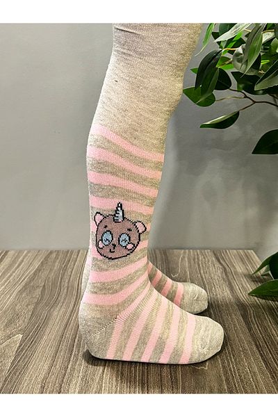 Pink Bunny gift for your baby Combed Cotton Baby Girl & Kids Pantyhose Bear Patterned 1' Pair