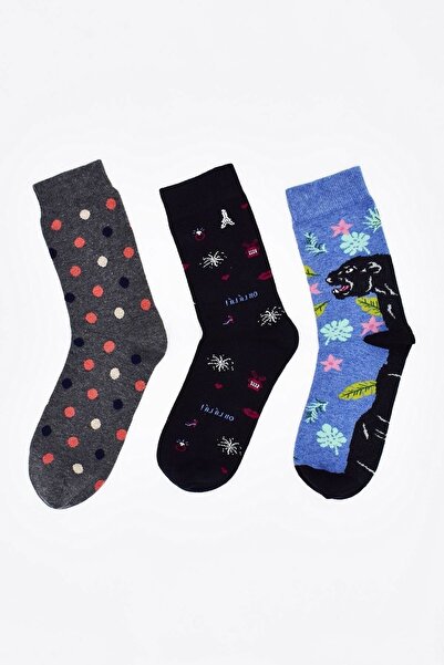 Külah Дамски зимни чорапи с шарки, 3 чифта